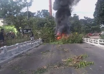 Moradores voltam a protestar contra falta de luz em Seropédica