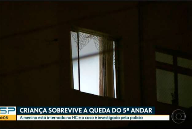 Mãe joga filha do 5º andar, põe fogo em apartamento e se joga
