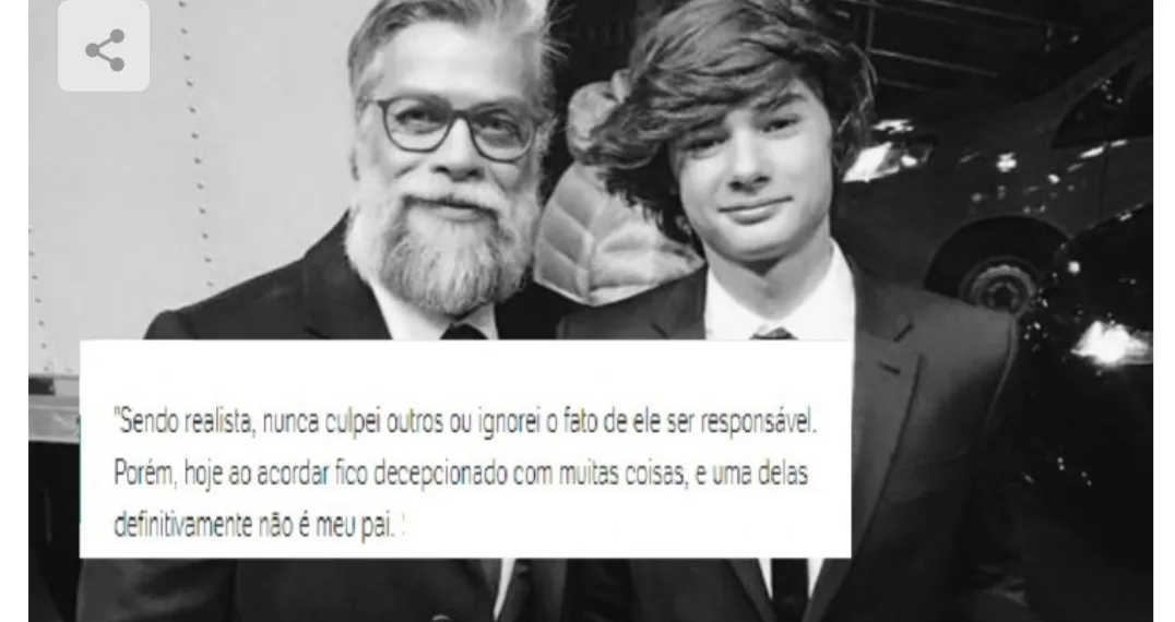 Filho de Fábio Assunção desabafa sobre vídeo íntimo do pai e emociona com atitude