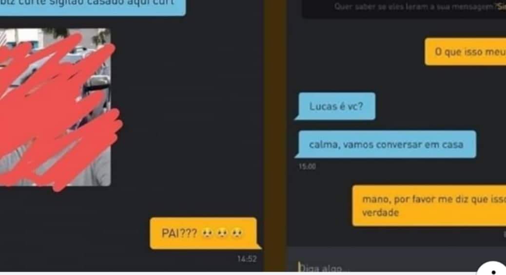Jovem conversa com próprio pai em aplicativo de pegação gay