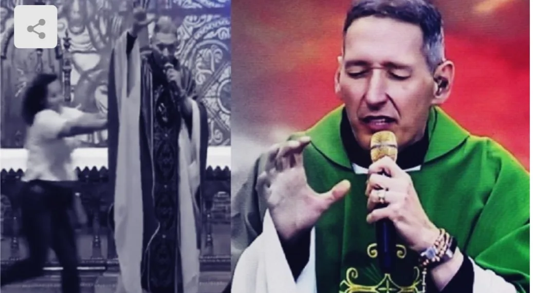 Padre Marcelo chora em 1ª missa após empurrão, revela milagre e o que diz é de arrepiar