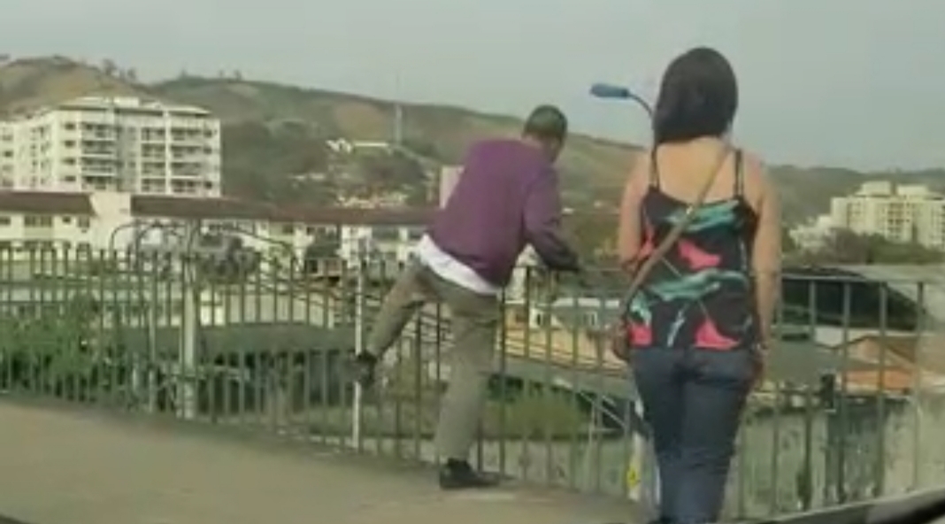 TENTATIVA DE SUICÍDIO NO VIADUTO EM CAMPO GRANDE(VIDEO)