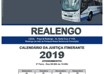JUSTIÇA ITINERANTE ATENDERÁ A PARTIR DE SETEMBRO NA ZONA OESTE