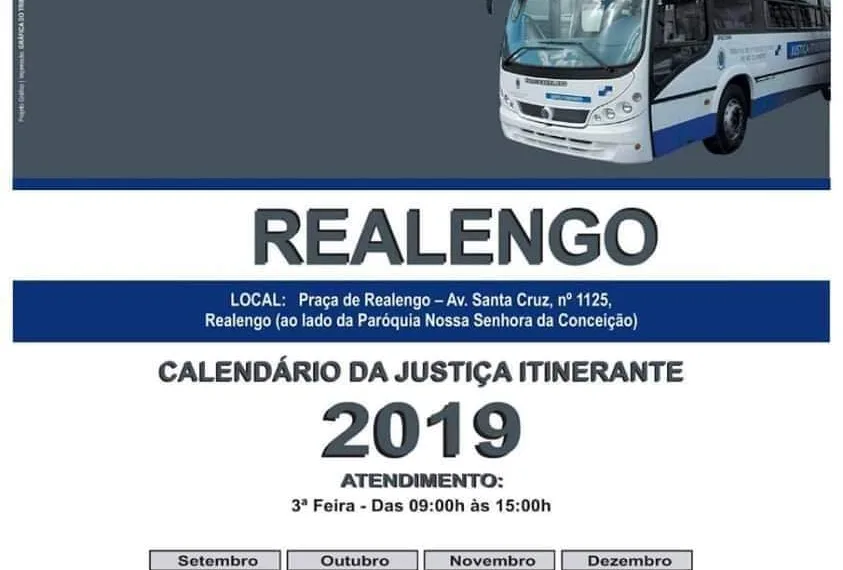 JUSTIÇA ITINERANTE ATENDERÁ A PARTIR DE SETEMBRO NA ZONA OESTE