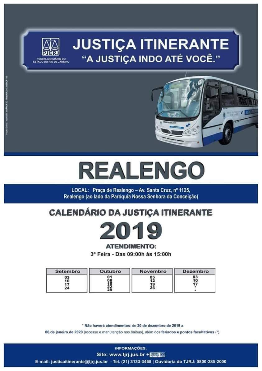 JUSTIÇA ITINERANTE ATENDERÁ A PARTIR DE SETEMBRO NA ZONA OESTE