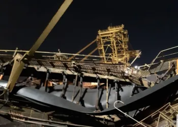 Estrutura da CSN desaba no Porto de Itaguaí, em Sepetiba, e deixa funcionários feridos