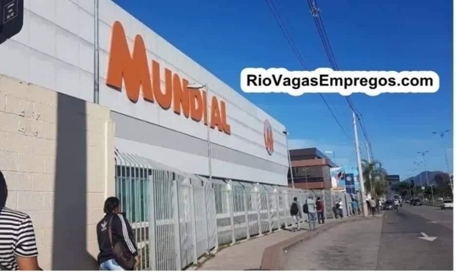 SUPERMERCADOS MUNDIAL VAGAS P/ AUXILIAR DE COZINHA, REPOSITOR, EMPACOTADOR, CAIXA, BALCONISTA, FISCAL – R$ 1.248,10 – COM E SEM EXPERIENCIA – RIO DE JANEIRO