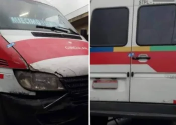 MOTORISTA DE VAN TENTA ATROPELAR POLICIAL E BATE EM VIATURA NA ZONA OESTE