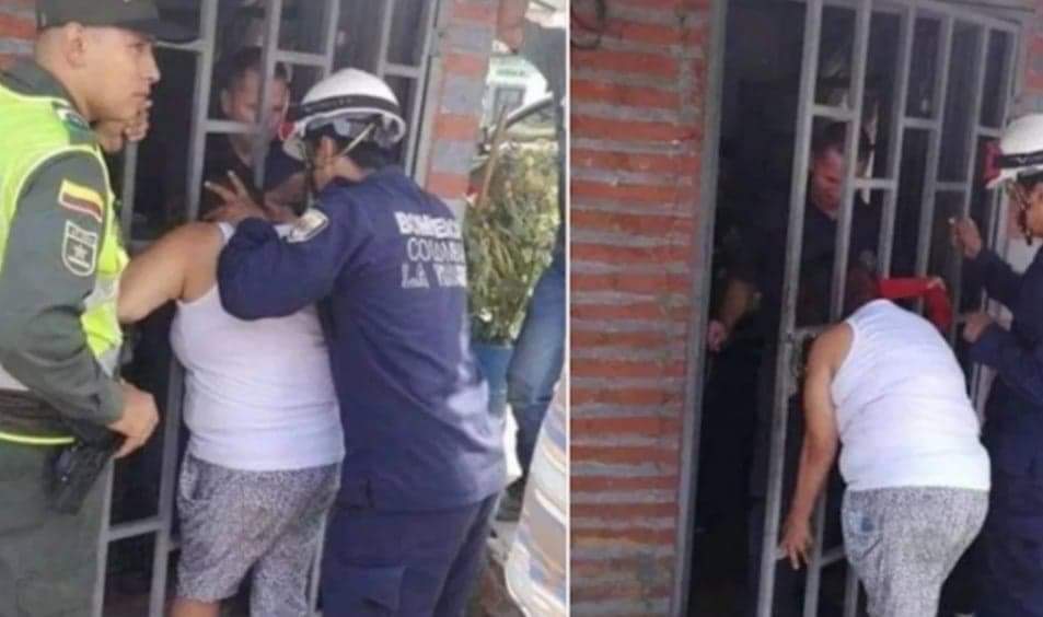 Fofoqueira fica presa ao olhar dentro da casa da vizinha