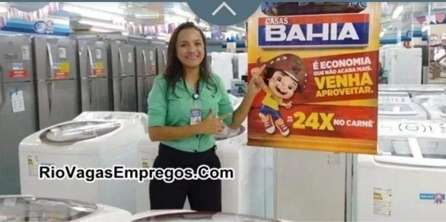 CASAS BAHIA ABRE VAGAS PARA OPERADOR DE CAIXA, AUXILIAR DE ESTOQUE, VENDEDORES – COM E SEM EXPERIENCIA – RIO DE JANEIRO