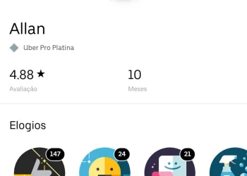 MOTORISTA DA UBER CINCO ESTRELAS