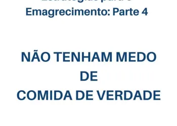 NÃO TENHA MEDO DE COMIDA DE VERDADE