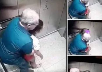 Câmera de elevador flagra padrinho abusando sexualmente de afilhada