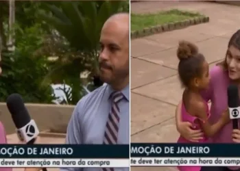 Garotinha interrompe jornalista ao vivo e o seu pedido faz parar a transmissão da Rede Globo
