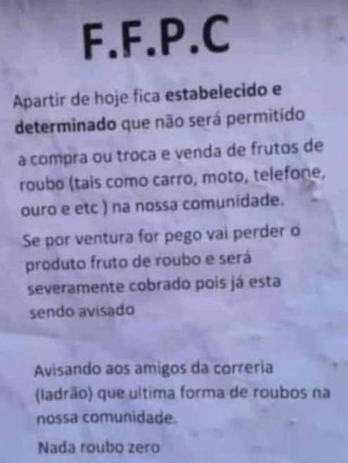Roubo Zero, Traficantes ‘proíbem’ venda de produtos roubados em comunidades do Centro do Rio