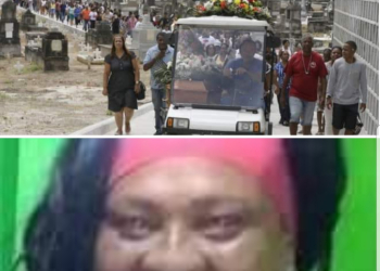 Corpo de costureira obrigada a pular de ônibus por criminosos no RJ  é enterrado em clima de revolta