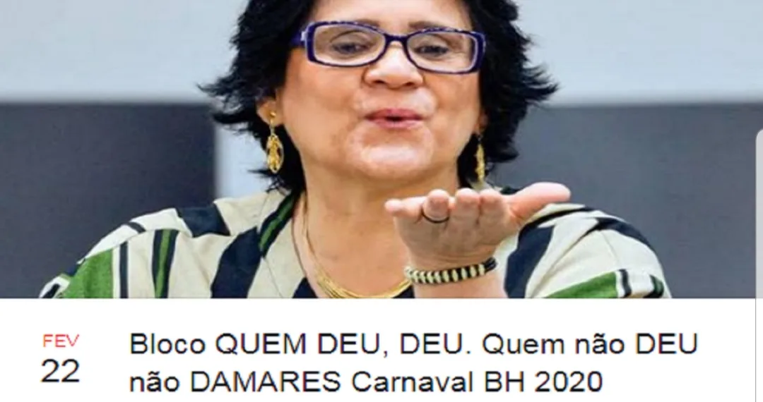 Foliões lançam bloco ‘Quem deu, deu. Quem não deu, não Damares’