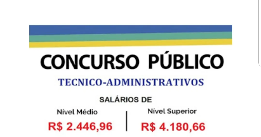 Aberto Concurso Público para níveis médio e superior. Salários até R$ 4.180,66