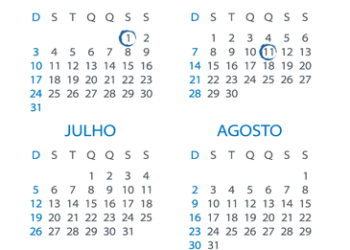 Ano novo terá 11 feriados nacionais em dias de semana