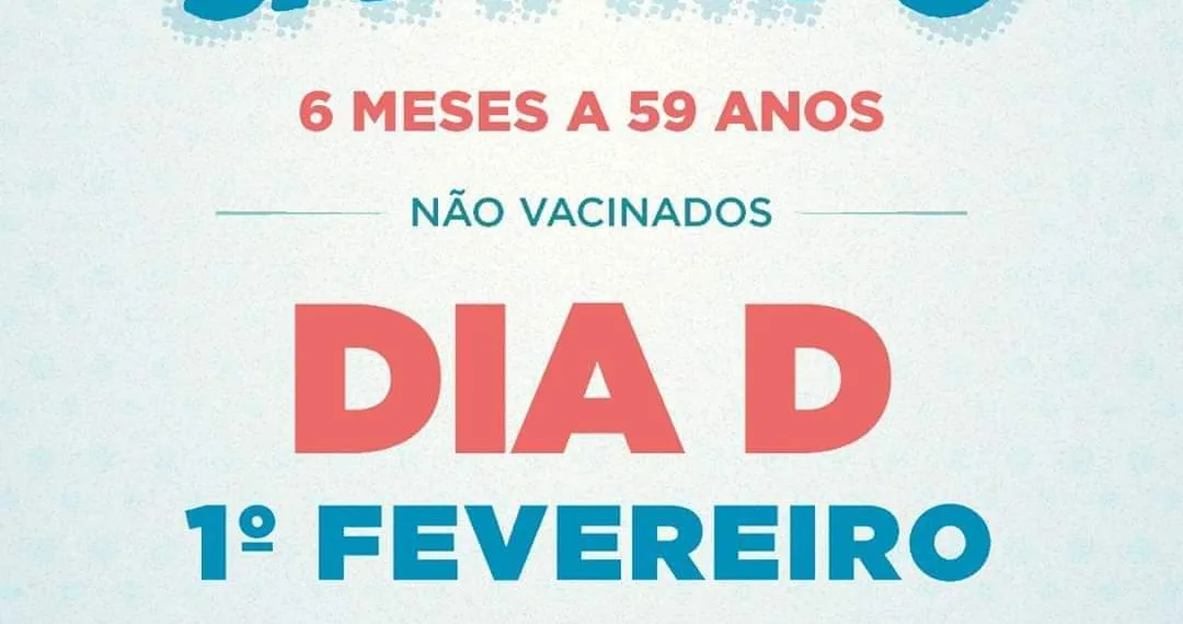 DIA D CONTRA O SARAMPO NESTE SÁBADO (01/02)