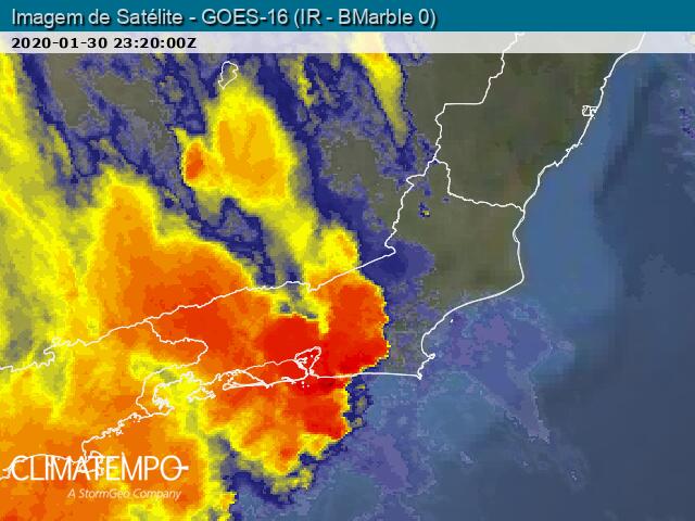 Balanço da chuva no Rio de Janeiro em 30/1/2020
