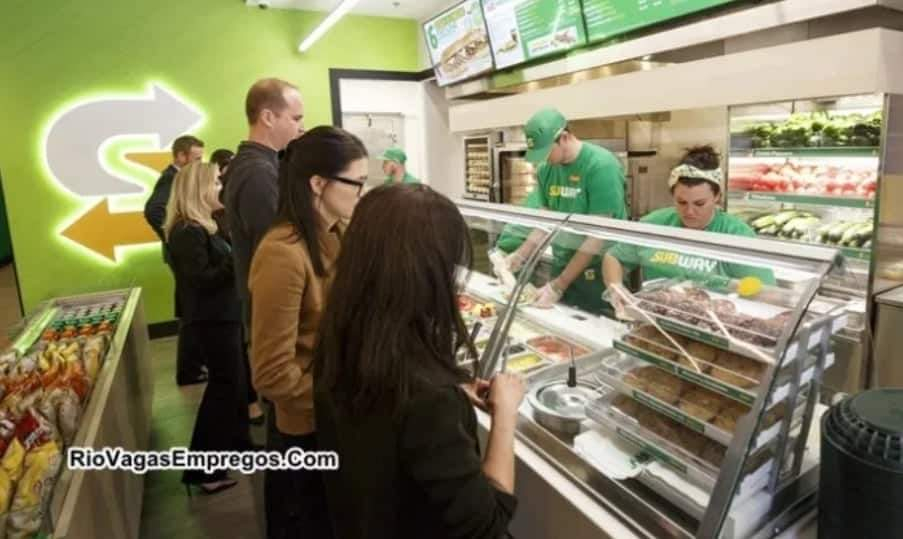Lanchonete Subway vagas p/ Atendente de Lanchonete – R$ 1.075,00 – com e Sem experiência – Rio de janeiro