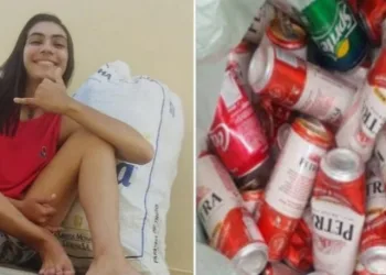 Jovem cata latinhas para pagar tratamento da mãe: ‘única forma que eu achei’
