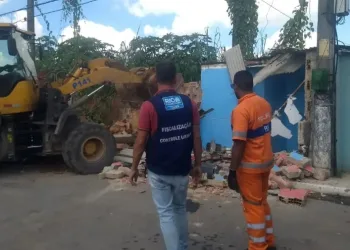 Seis construções irregulares são demolidas em ação de ordenamento em Campo Grande