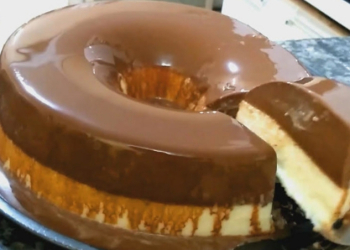 Pudim Prestígio, sem forno e sem ovos