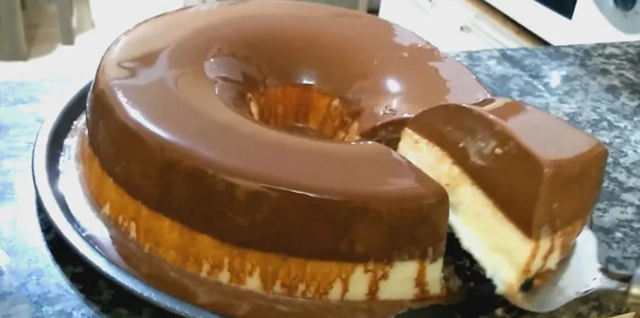 Pudim Prestígio, sem forno e sem ovos