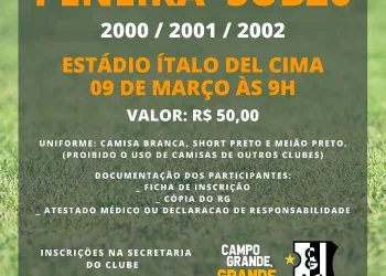 PENEIRA SUB20 DO CAMPO GRANDE A.C. no ITALO del CIMA!! (2002/2001/2000)