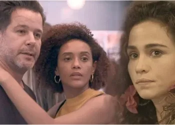 Amor de Mãe: Érica faz barraco na novela Amor de Mãe ao flagrar Raul e Vitória juntos