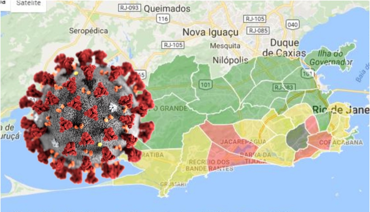 Coronavírus: mapa mostra bairros do Rio de Janeiro onde há casos registrados