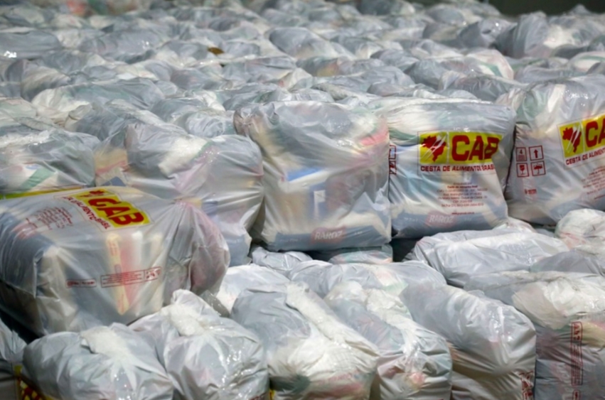 Município recebe cestas básicas que serão distribuídas para a população prejudicada economicamente