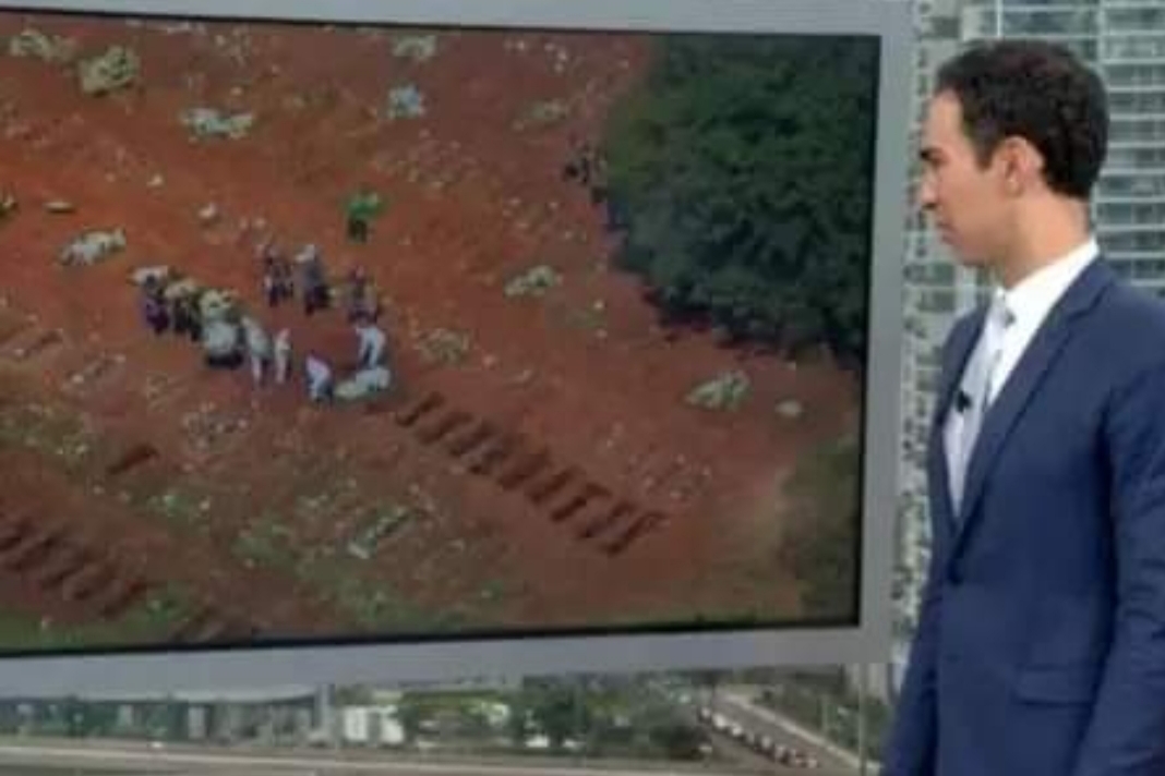 GLOBO MOSTRA ENTERRO DE MORTOS POR CORONAVÍRUS E WEB RECLAMA
