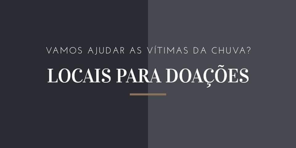 Locais na Zona Oeste para acolhimento de doações para os desabrigados!! Ajude