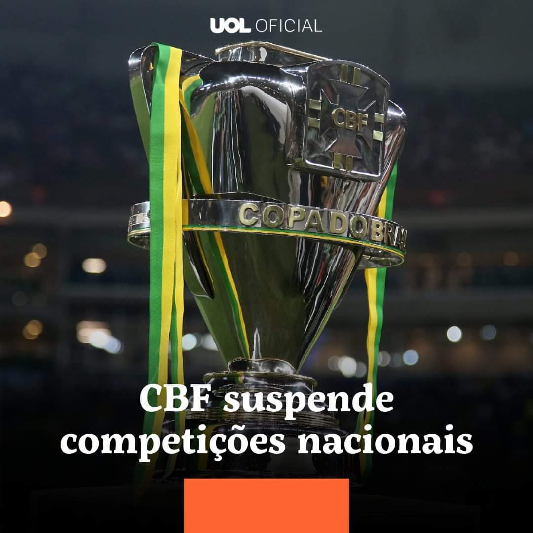 Todos os campeonatos de futebol no Brasil  suspensos!!