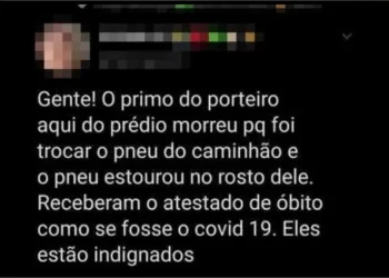 Fake news ‘do borracheiro’ está sendo compartilhada para criticar os números do covid-19