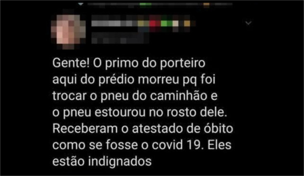 Fake news ‘do borracheiro’ está sendo compartilhada para criticar os números do covid-19