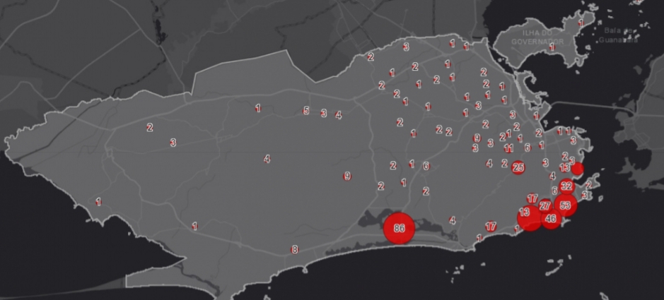 697 confirmados com COVID-19 em 85 bairros do Rio de Janeiro