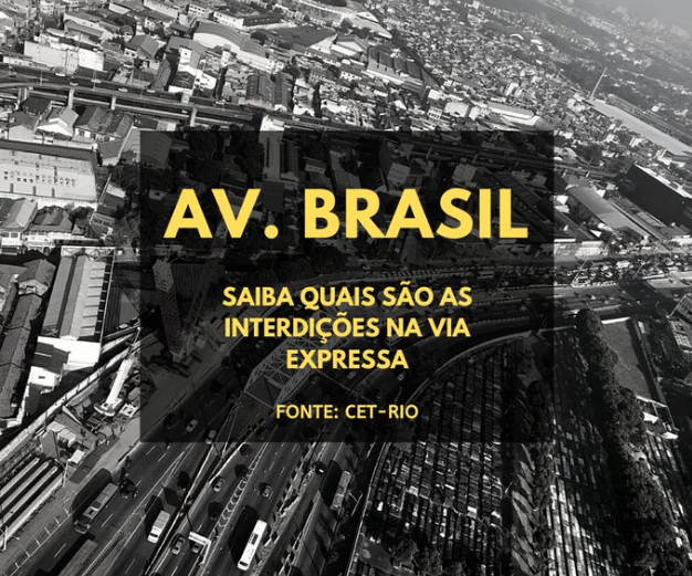 AV. BRASIL | Para obras do BRT Transbrasil – Saiba onde serão as interdições
