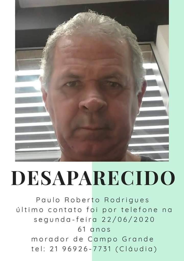 MORADOR DE CAMPO ESTÁ DESAPARECIDO!! FAMILIA PEDE AJUDA!!