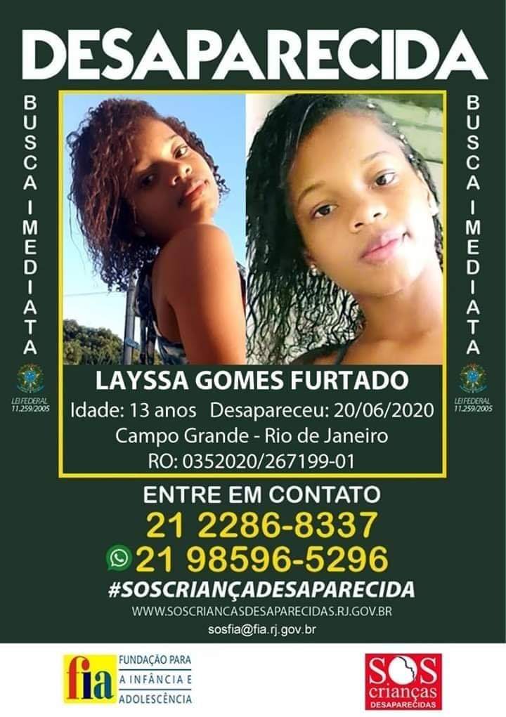 ADOLESCENTE ESTÁ DESAPARECIDA EM CAMPO GRANDE