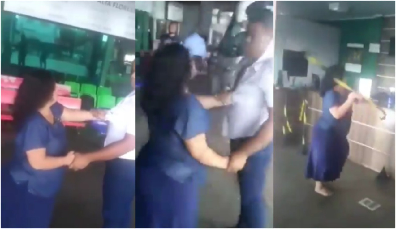 Vídeo: mulher diz que é serva de Deus, mas espanca homossexual de forma covarde