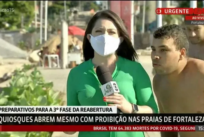 Homem invade Reportagem  AO VIVO da GloboNews e grita ‘Globo lixo’