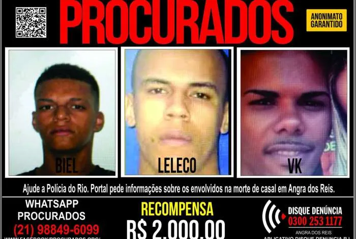 Disque Denúncia pede informações sobre envolvidos na morte de casal de enfermeiros em Angra
