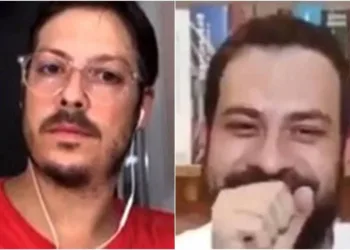Mulher de Fábio Porchat aparece pelada em frente à câmera durante live com Boulos; vídeo