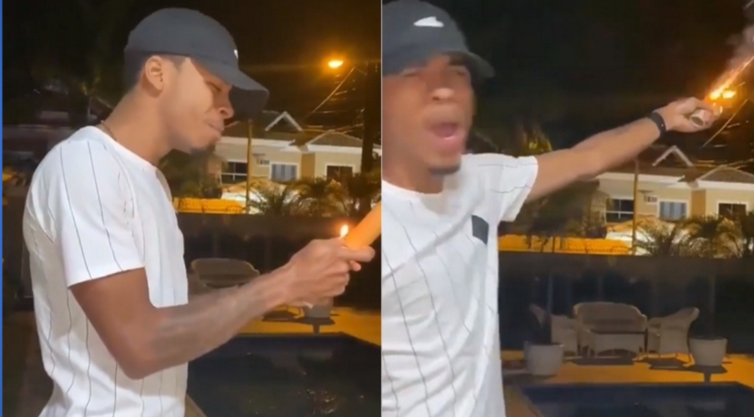 DJ Rennan Da Penha solta fogos para celebrar expulsão do Gabriel Monteiro da PM ( video)