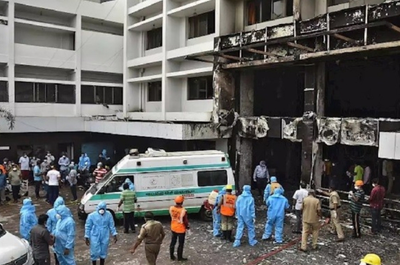 incêndio mata 10 pessoas em hotel de tratamento de Covid