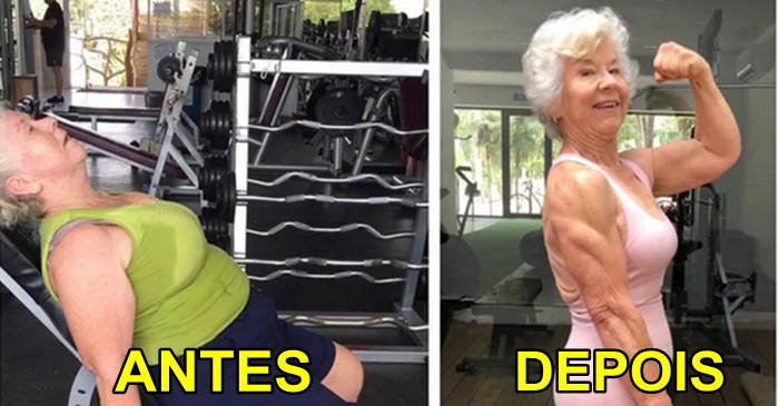 Vovó de 73 anos entra na academia e fica com um shape melhor que o seu(fotos)
